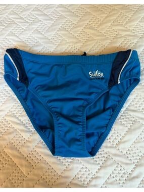 Shark Born To Be Wild Blue Boys Competitive Swim Training Briefs Size 9 10 Years